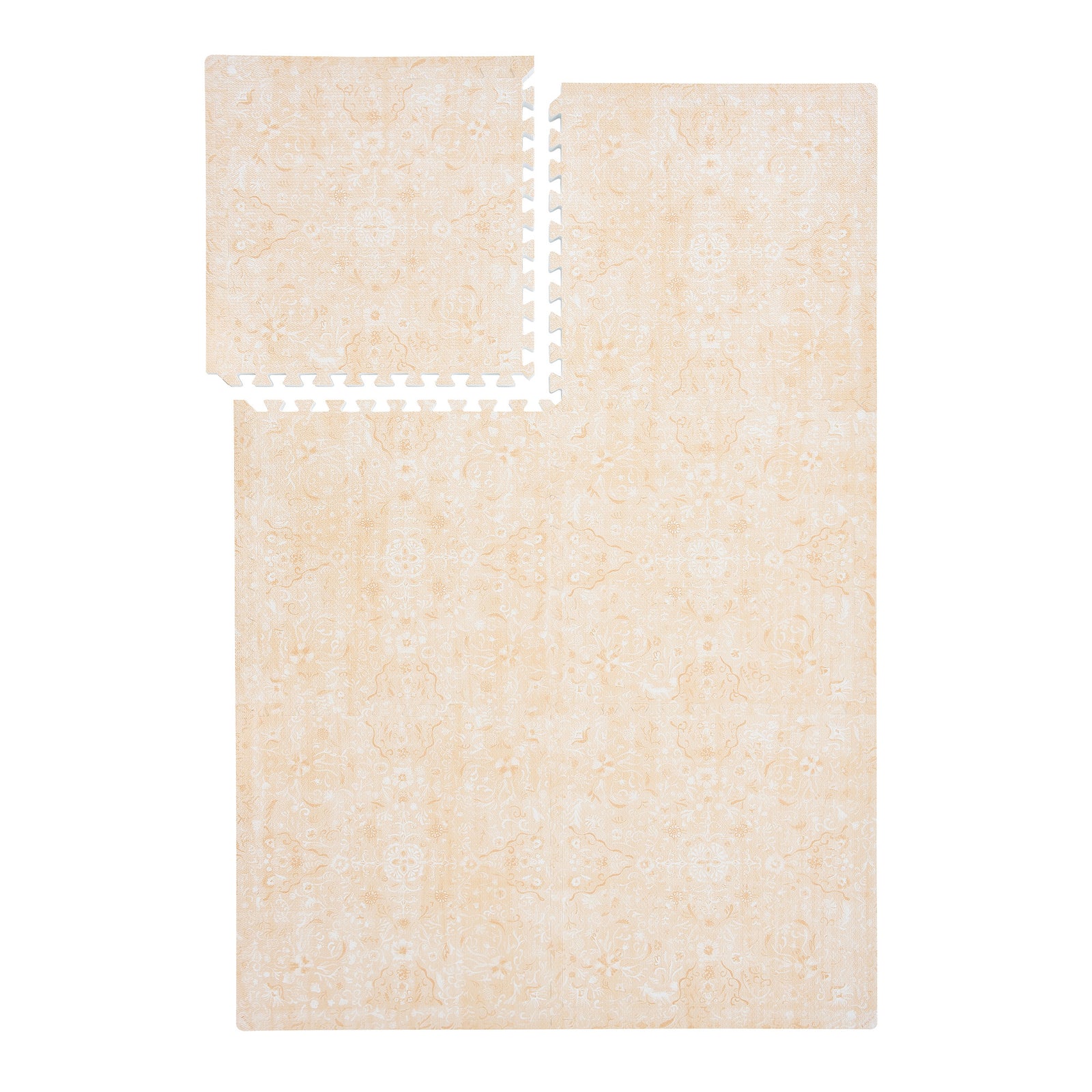 PopsyKosy Persian Garden Light Apricot EVA play mat dual-side reversible pattern display