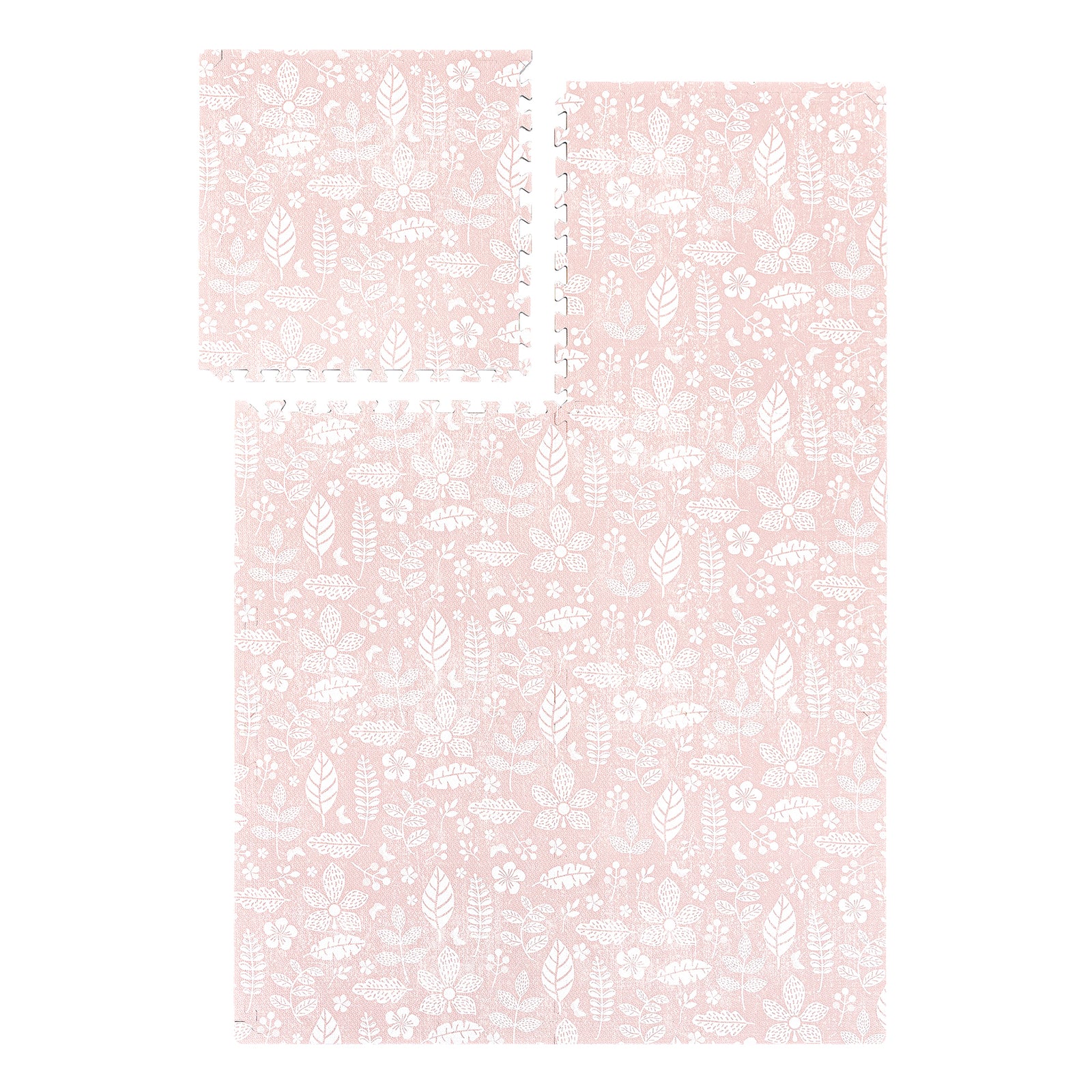 PopsyKosy Tranquil Flower Baby Coral EVA play mat dual-side reversible pattern display