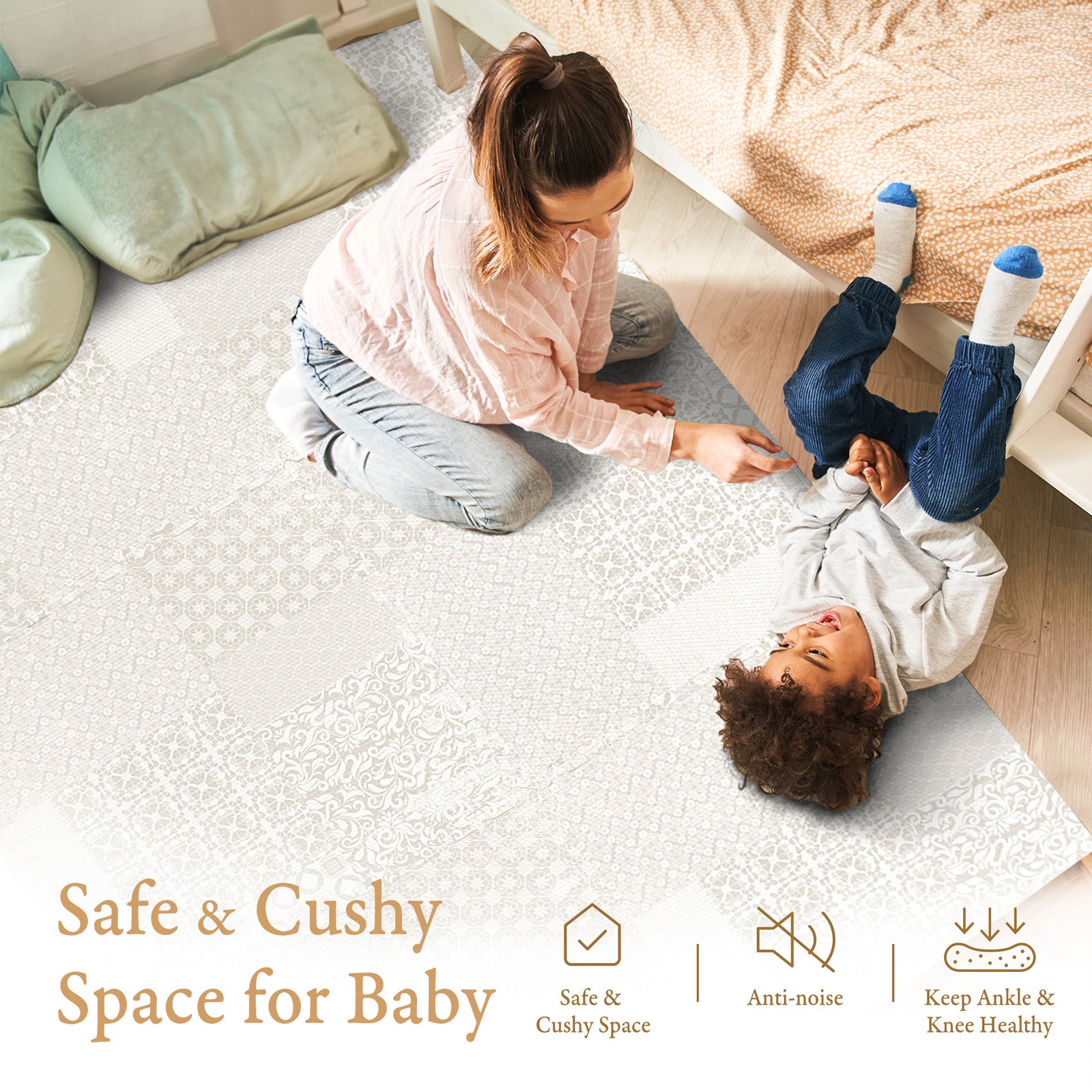 PopsyKosy Totem Beige play mat dimensions and what is in the box
