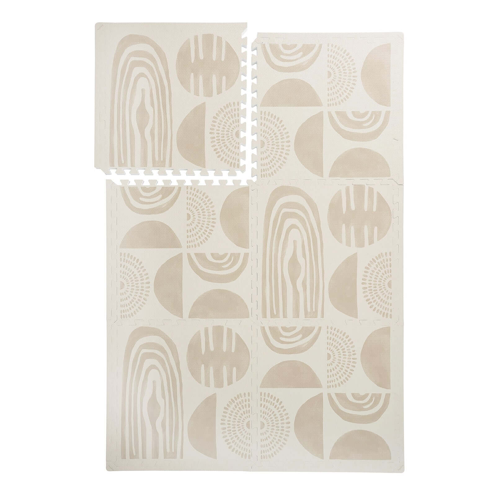 PopsyKosy Boulder Desert Sand EVA foam play mat dual-side display showing stone texture pattern on both faces