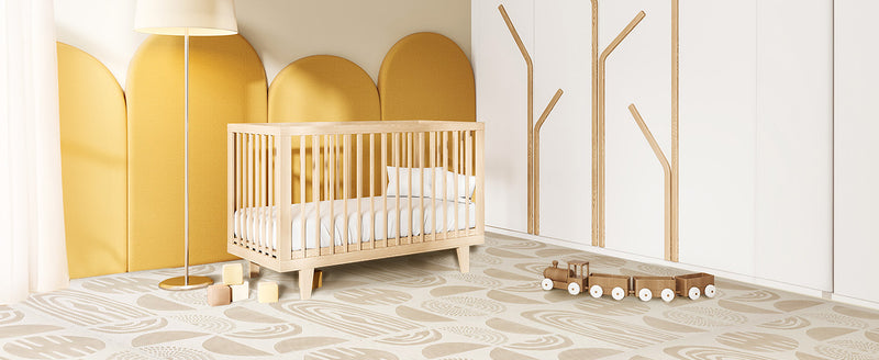 Boulder - Desert Sand 0.5-inch play mat in a nursery