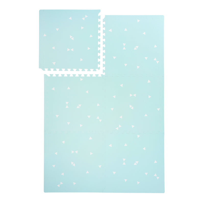 Totem - Triangles Blue play mat full set on a white background