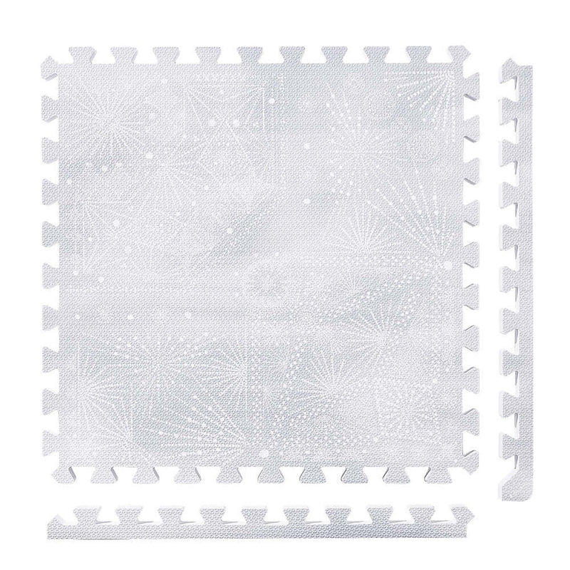 PopsyKosy Firework Lavender Grey lifestyle view for an EVA baby play mat