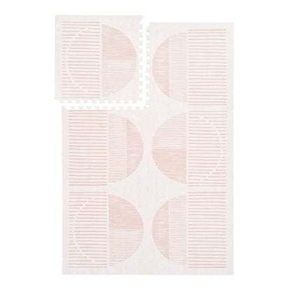 PopsyKosy Boho Cream Pink EVA play mat dual-side reversible pattern display