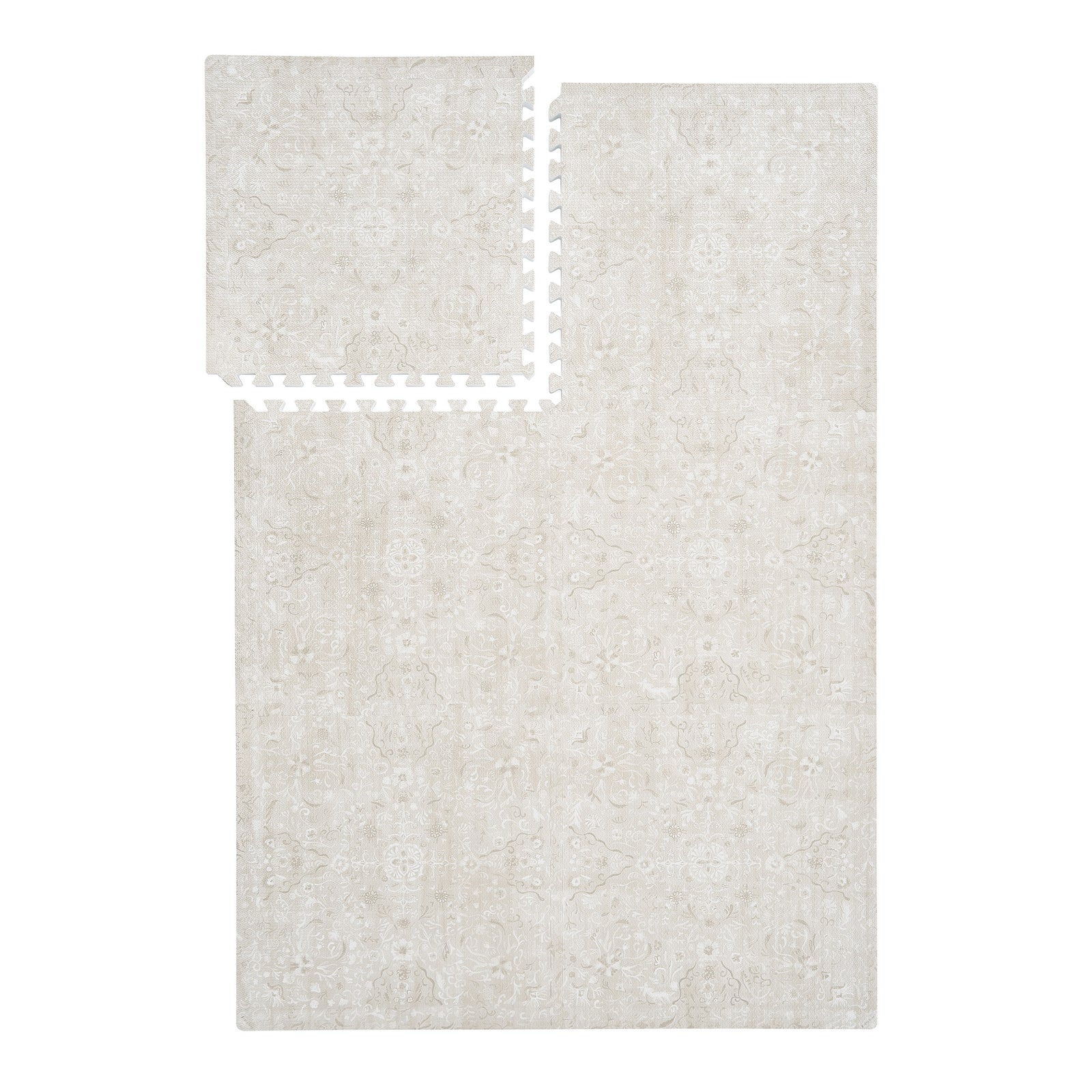 PopsyKosy Persian Garden Pearl Beige EVA play mat dual-side reversible pattern display