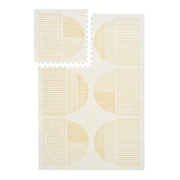PopsyKosy Boho Ecru Linen EVA play mat dual-side reversible pattern display
