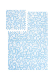 PopsyKosy Tranquil Flower Ocean Blue EVA play mat dual-side reversible pattern display
