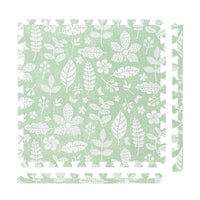 Stylish Large Baby Foam Play Mats｜Tranquil Flower - Olive Green