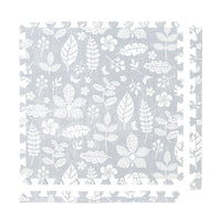 Stylish Large Baby Foam Play Mats｜Tranquil Flower - Tranquil Gray