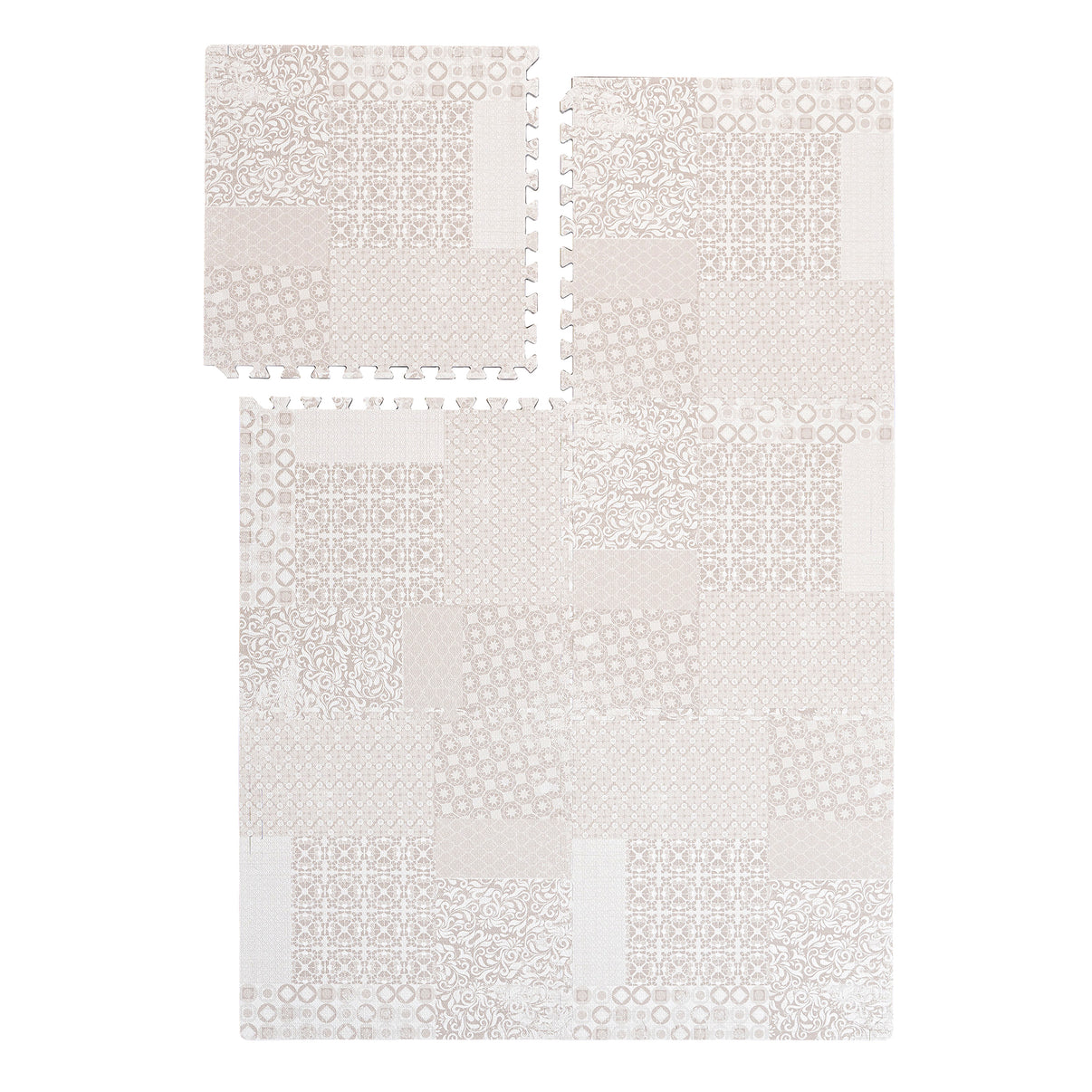 PopsyKosy Totem Beige EVA play mat dual-side reversible pattern display