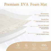 PopsyKosy Persian Garden Pearl Beige play mat in nursery with warm beige neutral decor