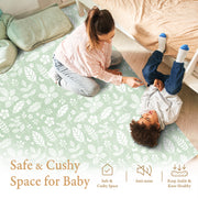 PopsyKosy Tranquil Flower Olive Green play mat dimensions and what is in the box