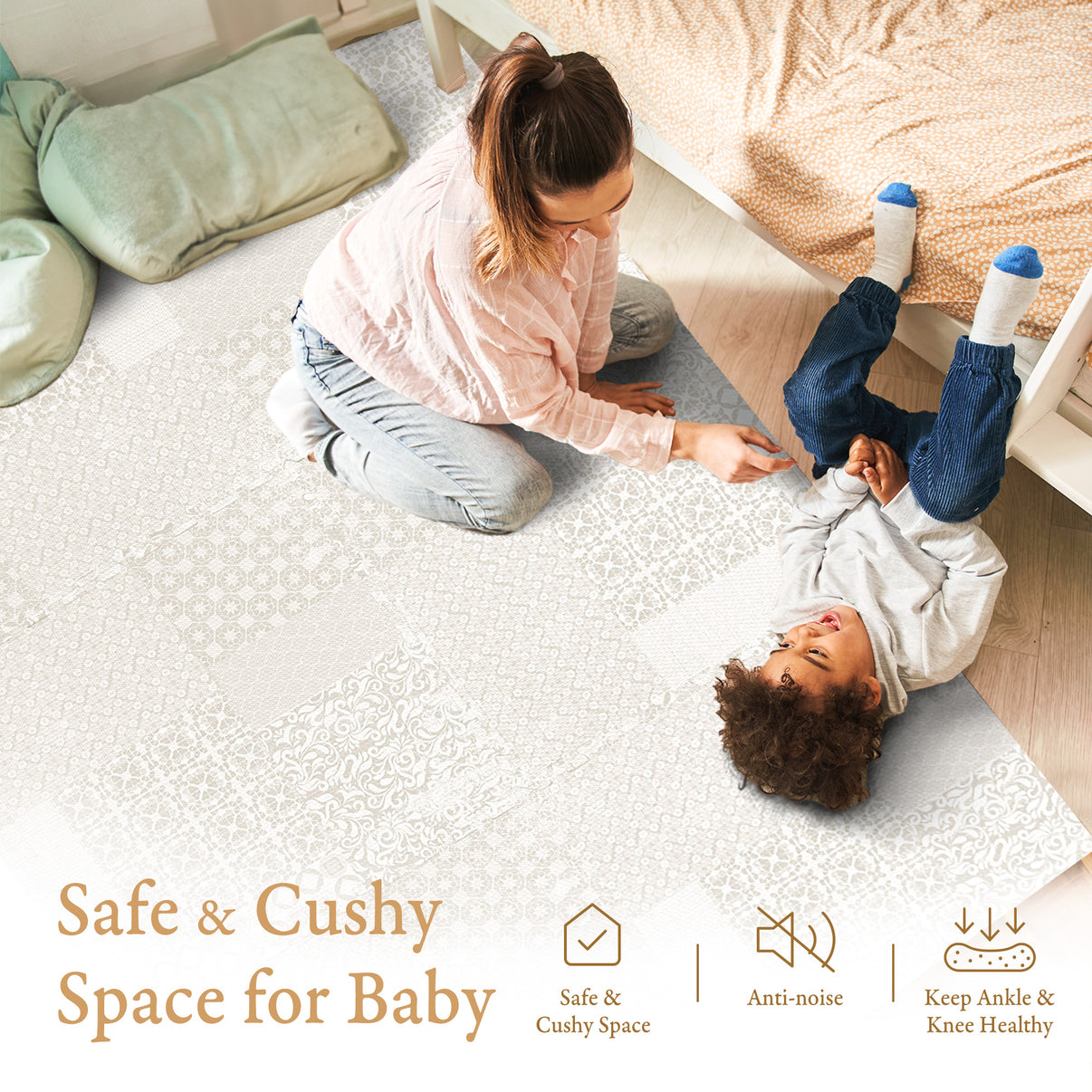 PopsyKosy Totem Beige play mat dimensions and what is in the box