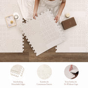 PopsyKosy Totem Beige complete set with puzzle-tooth edges and storage bag