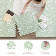 PopsyKosy Tranquil Flower Olive Green complete set with puzzle-tooth edges and storage bag