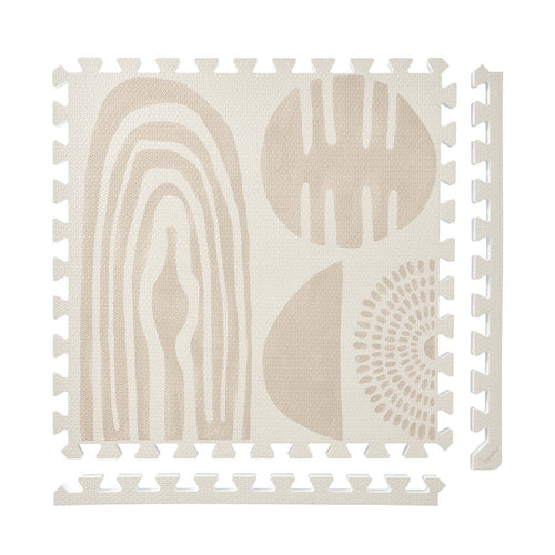 PopsyKosy Boulder Desert Sand pure EVA play mat with warm stone-look interlocking tiles
