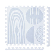 PopsyKosy Boulder Glacier Grey non-toxic EVA play mat cool grey stone-texture interlocking tiles top view