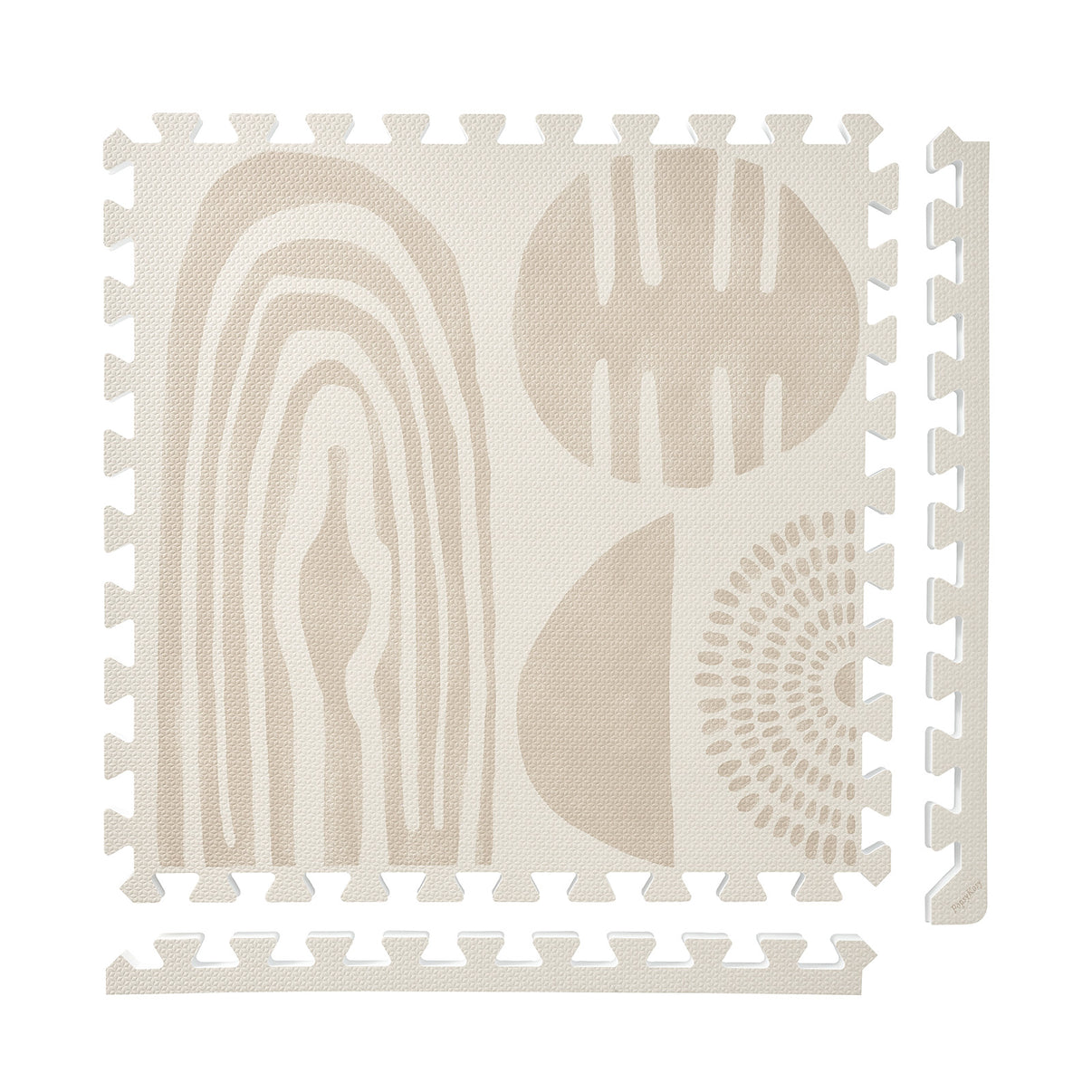 Boulder - Desert Sand play mat tiles and border pieces on white