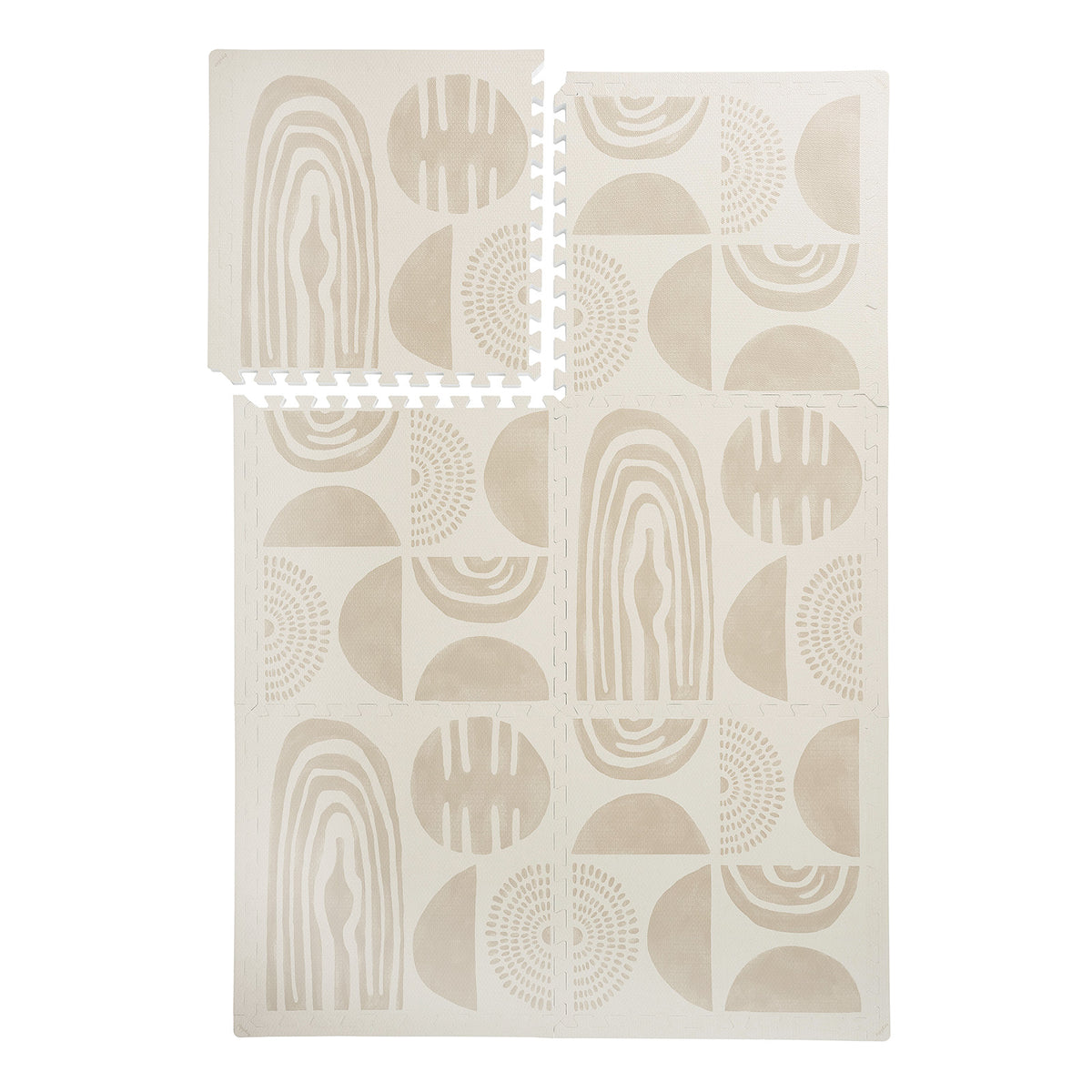 Boulder - Desert Sand play mat full set on a white background