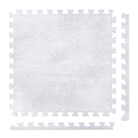 Firework - Lavender Grey play mat tiles and border pieces on white