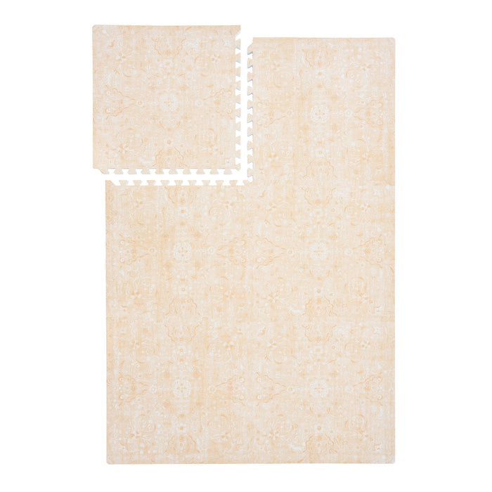 Persian Garden - Light Apricot play mat full set on a white background