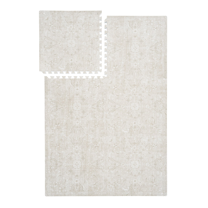 Persian Garden - Pearl Beige play mat full set on a white background