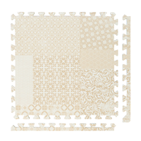 Totem - Beige play mat tiles and border pieces on white