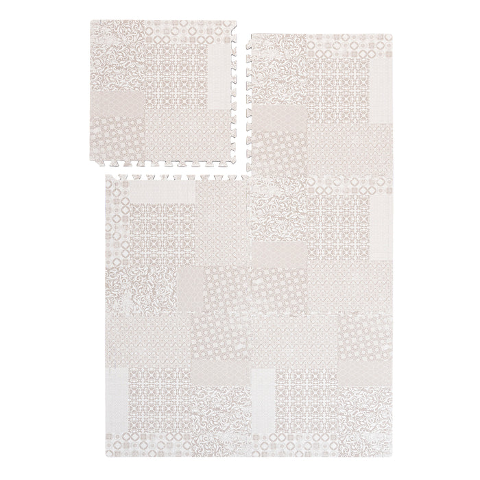 Totem - Beige play mat full set on a white background