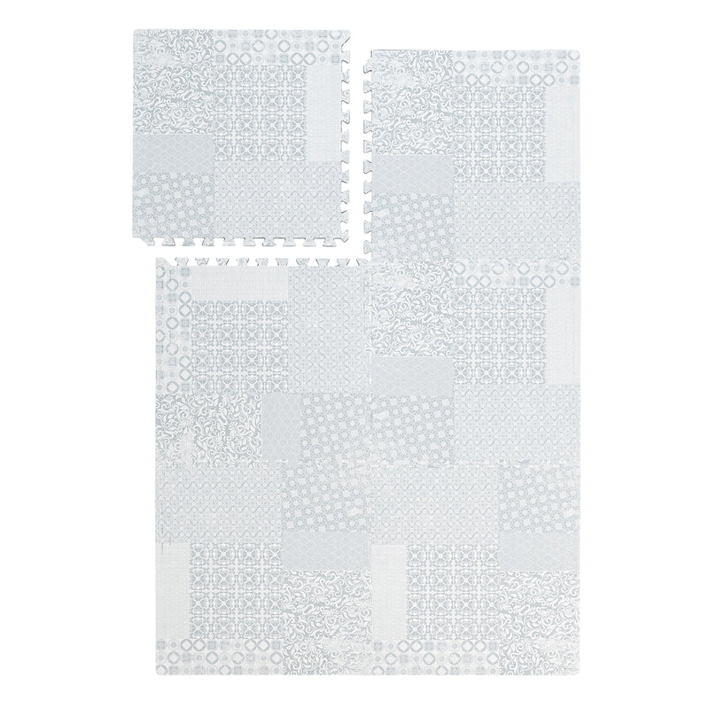 Totem - Gray play mat full set on a white background