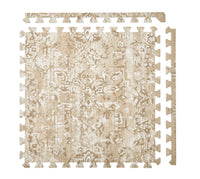PopsyKosy Vintage Floral Light Chestnut 0.5-inch EVA play mat tiles with borders