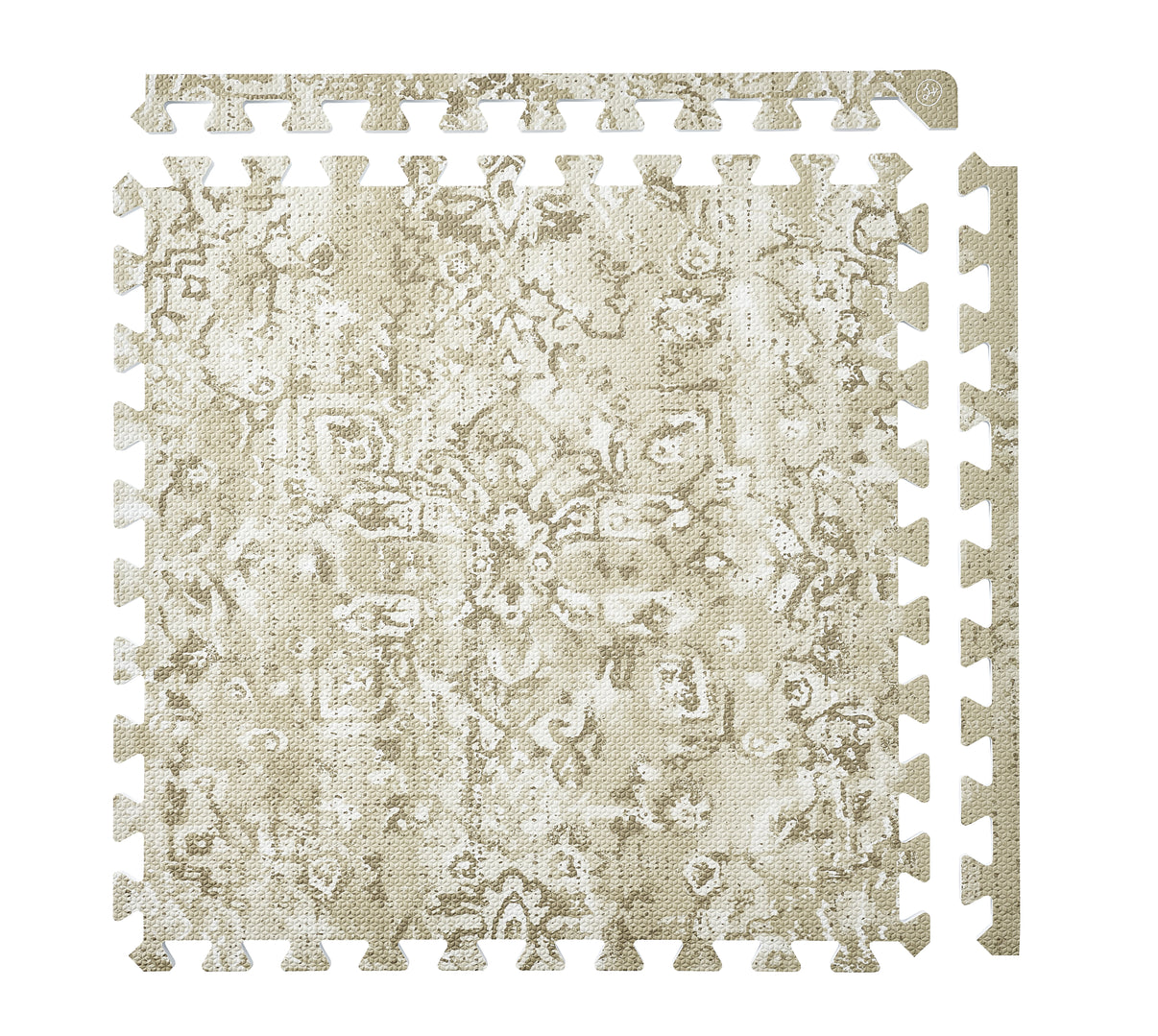 PopsyKosy Vintage Floral Olive Branch 0.5-inch EVA play mat tiles with borders
