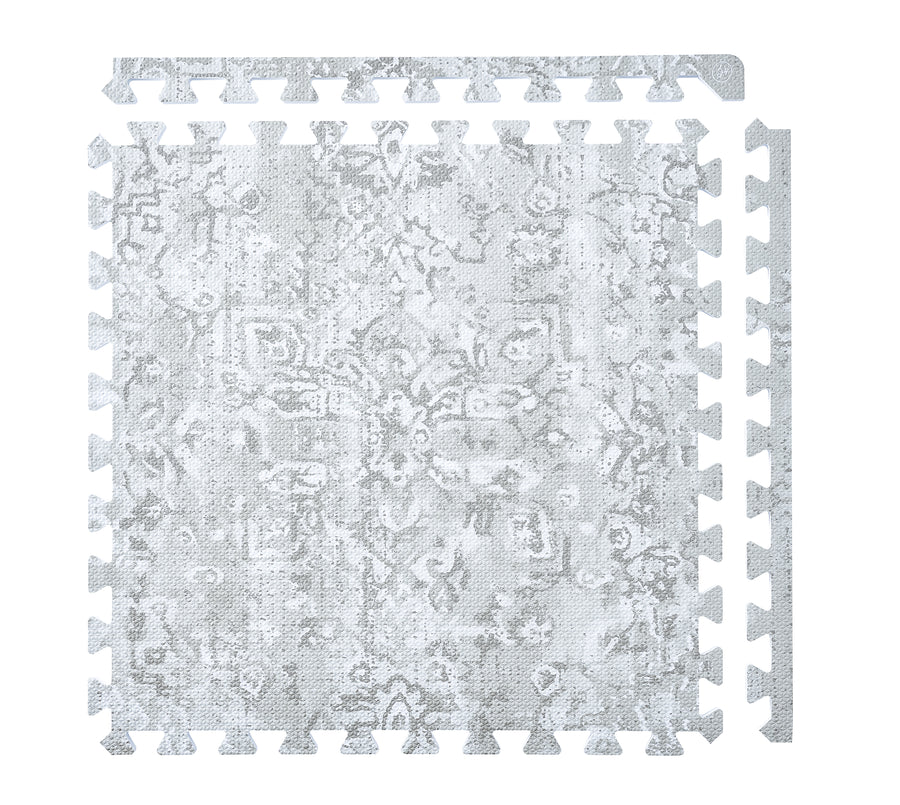 Vintage Floral - Muted Gray