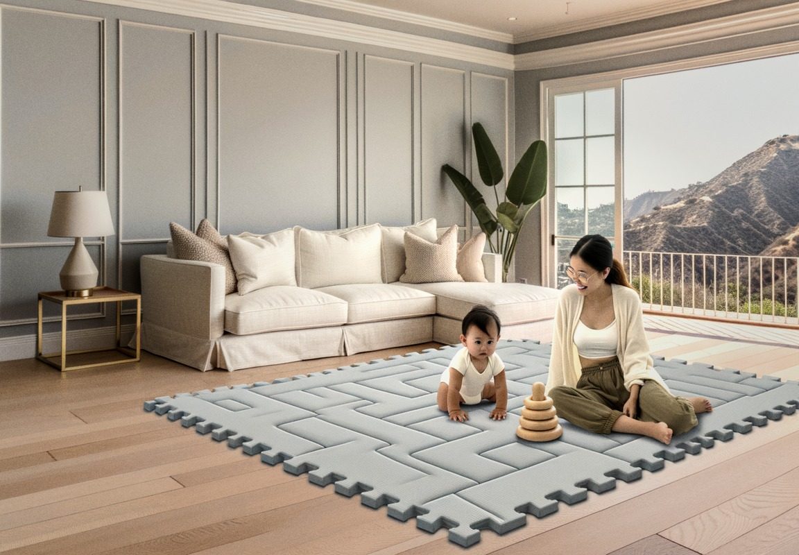A neatly packaged PopsyKosy mat ready for delivery to a family home